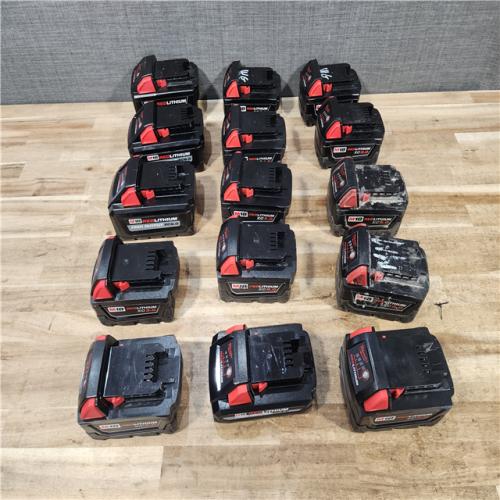 HOUSTON LOCATION - AS - IS MILWAUKEE BATTERY PACK QTY - 15