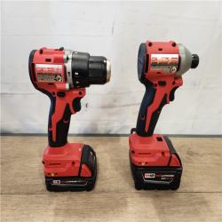 AS-IS- Milwaukee 18-Volt Lithium-Ion Brushless Cordless Compact Hammer Drill/Impact Combo Kit