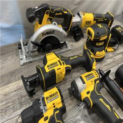AS-IS DEWALT 20V Lithium-Ion Cordless 6-Tool Combo Kit with Rolling Toolbox