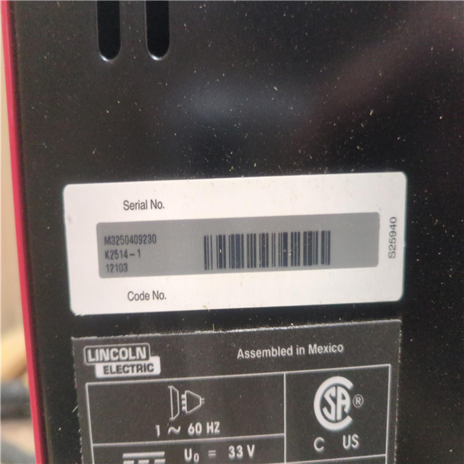 CALIFORNIA AS-IS lINCOLN ELECTRIC WELD-PAK