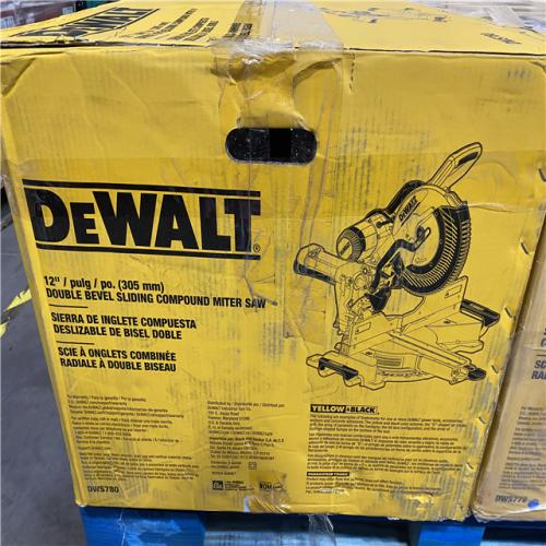 Dallas Location - As-Is DEWALT 15 Amp Corded 12 in. Double Bevel Sliding Compound Miter Saw