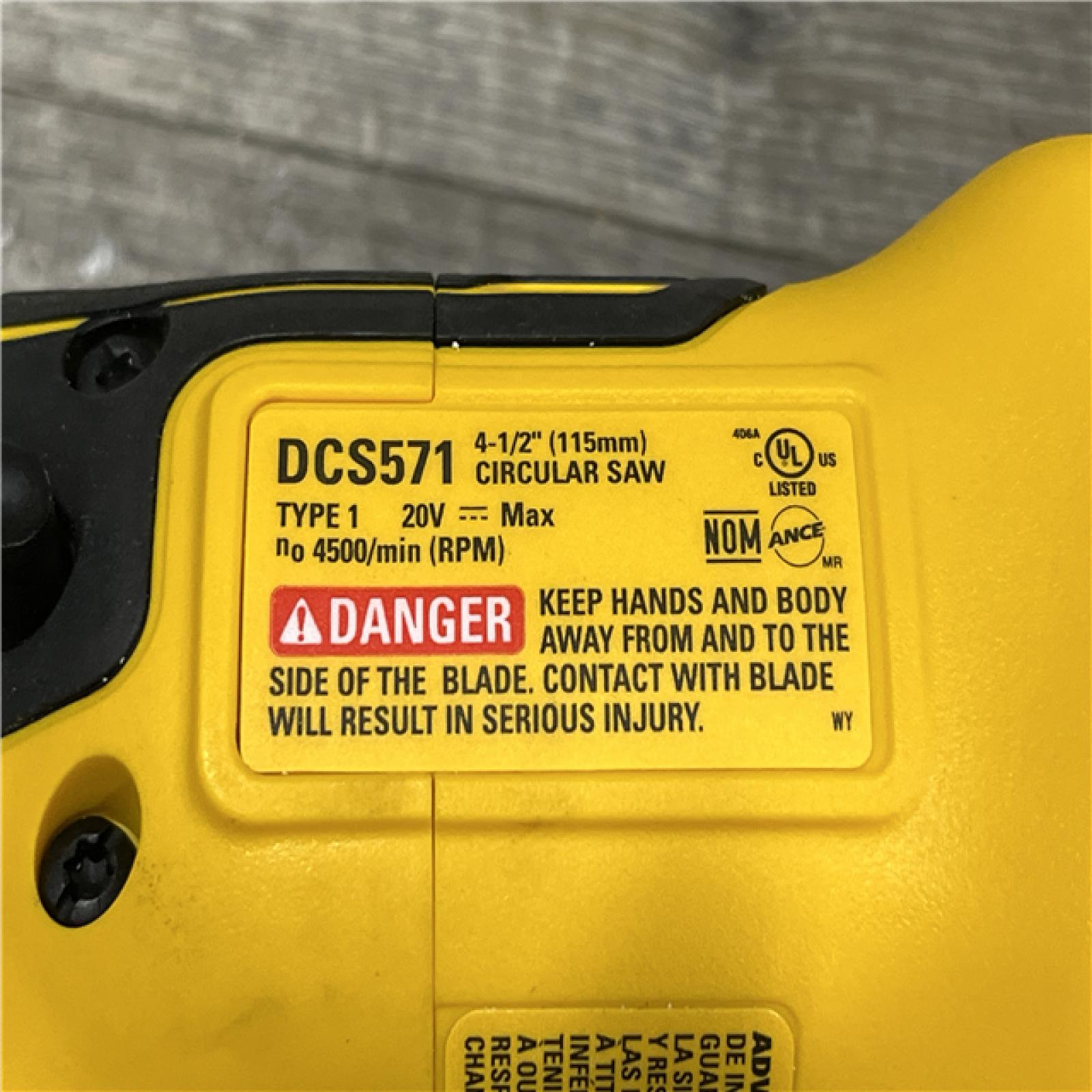 AS-IS DEWALT ATOMIC 20V MAX Cordless Brushless 4-1/2 in. Circular Saw (Tool Only)