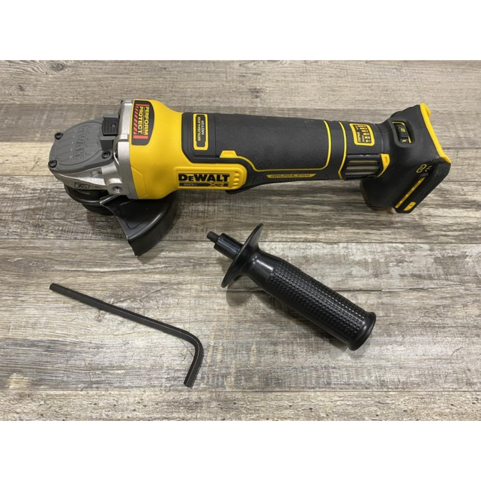AS-IS DEWALT 20V XR Cordless 4-1/2. in. to 5 in. Variable Speed Angle Grinder (Tool Only)