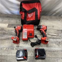 AS-IS Milwaukee 18V Lithium-Ion Brushless Cordless Compact Drill/Impact Combo Kit
