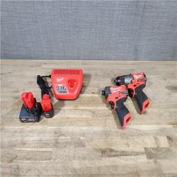 HOUSTON LOCATION - AS-IS Milwaukee 3497-22 12V Brushless Hammer Drill and Impact Driver Combo Kit