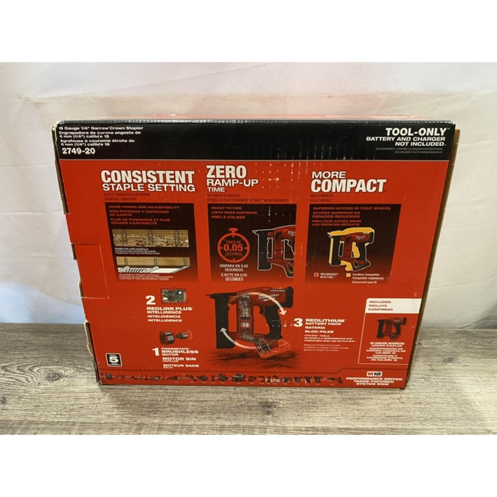 NEW - Milwaukee FUEL 18-Volt Lithium-Ion Brushless Cordless 18-Gauge 1/4 in. Narrow Crown Stapler (Tool-Only)