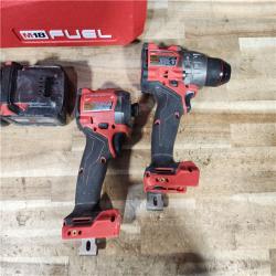 HOUSTON LOCATION - AS - IS Milwaukee FUEL 18V Lithium-Ion Brushless Cordless Hammer Drill and Impact Driver Combo Kit