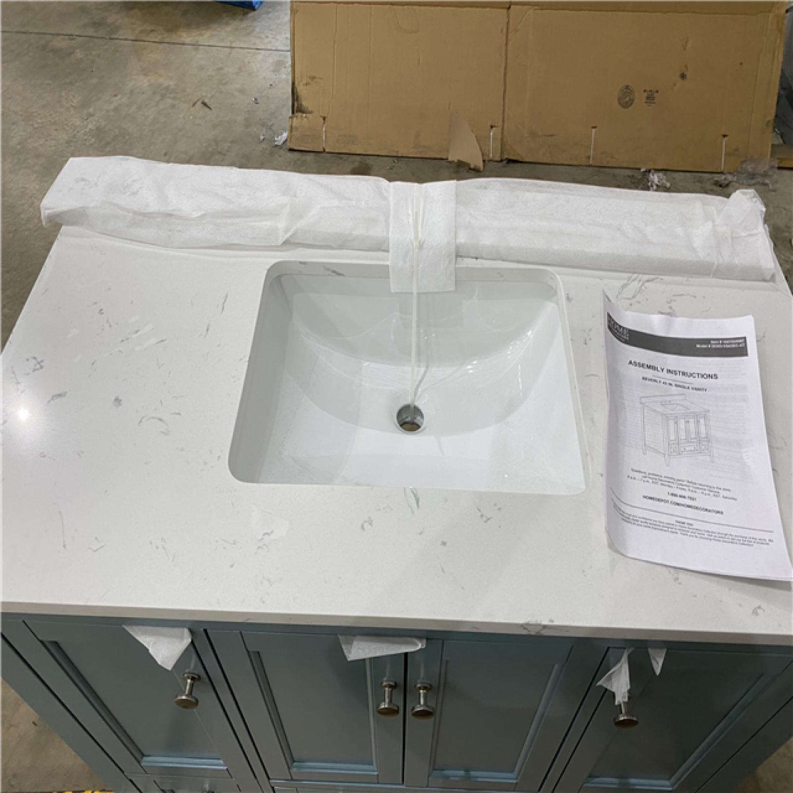 Houston As-IS 43 inch single vanity in blue