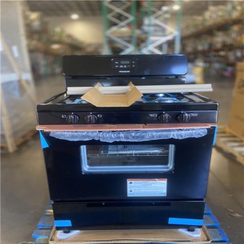 DALLAS LOCATION - Frigidaire 30 Inch Freestanding Gas Range with Simmer Burner Broiler Drawer 4 Sealed Burners and 4.2 cu. ft. Capacity: Black