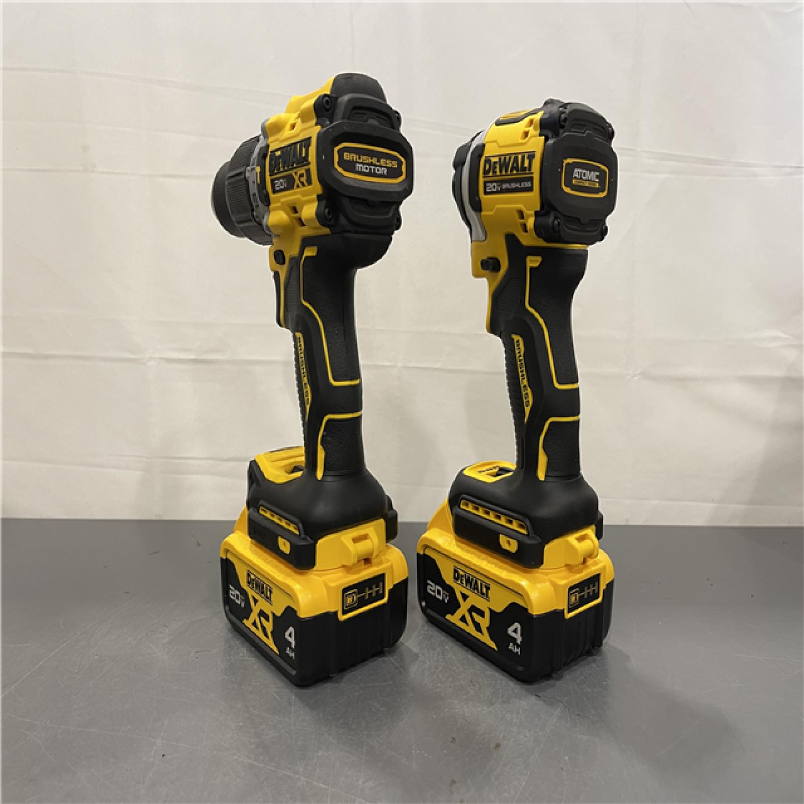 AS-IS - DEWALT 20V MAX XR Hammer Drill and ATOMIC Impact Driver 2 Tool Cordless Combo Kit