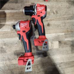 HOUSTON LOCATION - AS-IS M18 18-Volt Lithium-Ion Brushless Cordless Compact Hammer Drill/Impact Combo Kit (2-Tool) with (2) Batteries  Bag
