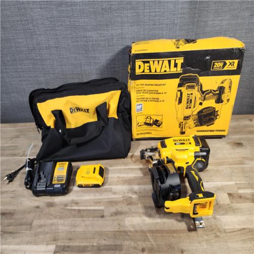 HOUSTON LOCATION - AS-IS DEWALT Roofing Nailer Cordless Kit w/ Battery & Charger