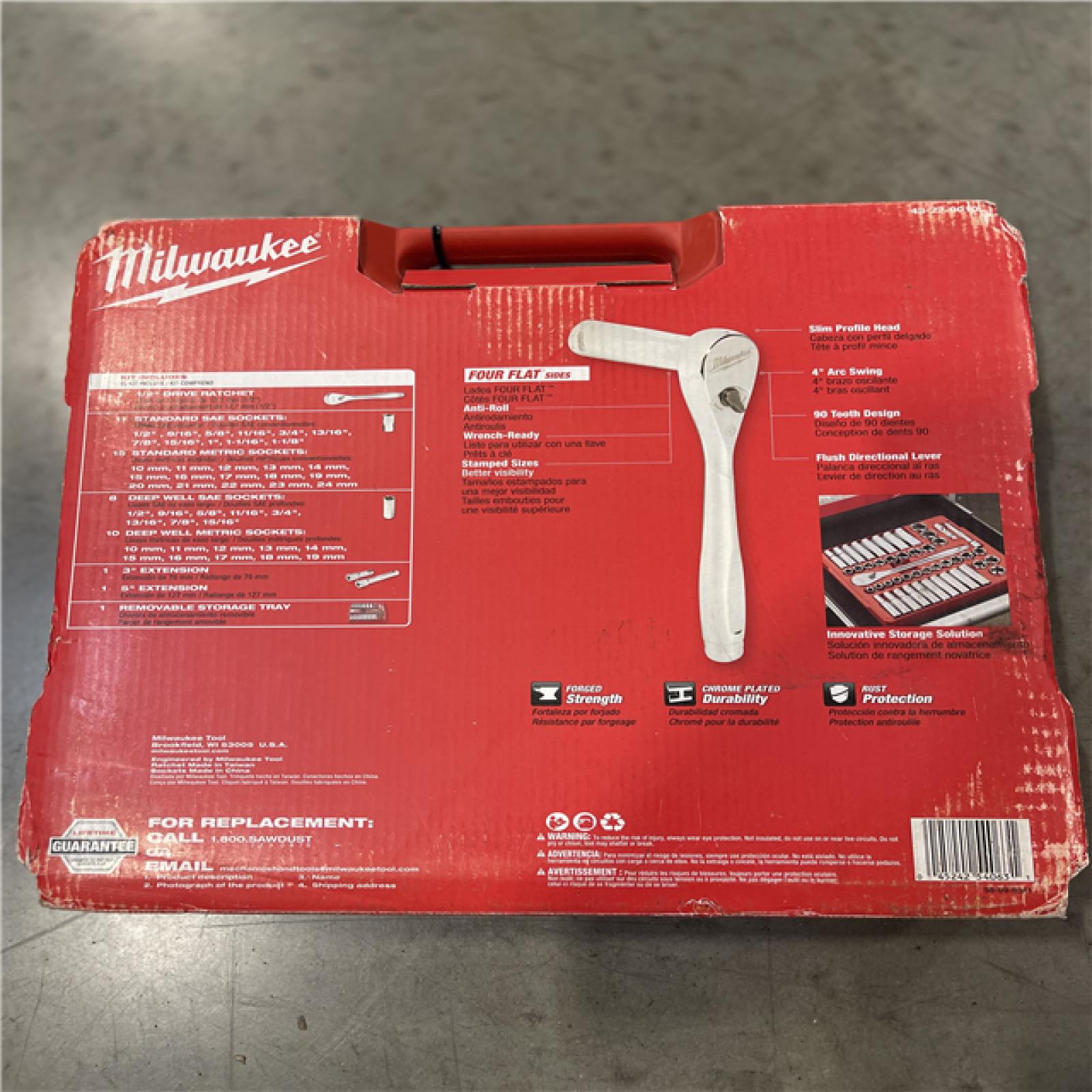 NEW! Milwaukee 1/2 in. Drive SAE/Metric Ratchet and Socket Mechanics Tool Set (47-Piece)