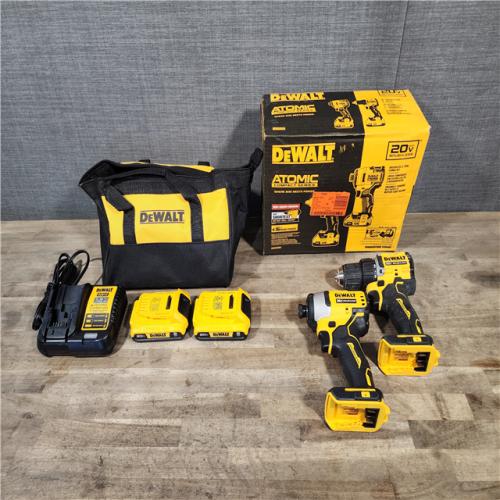 HOUSTON LOCATION - AS-IS Dewalt DCK225D2 20V MAX ATOMIC Compact Cordless Drill Driver and Impact Driver Combo Kit