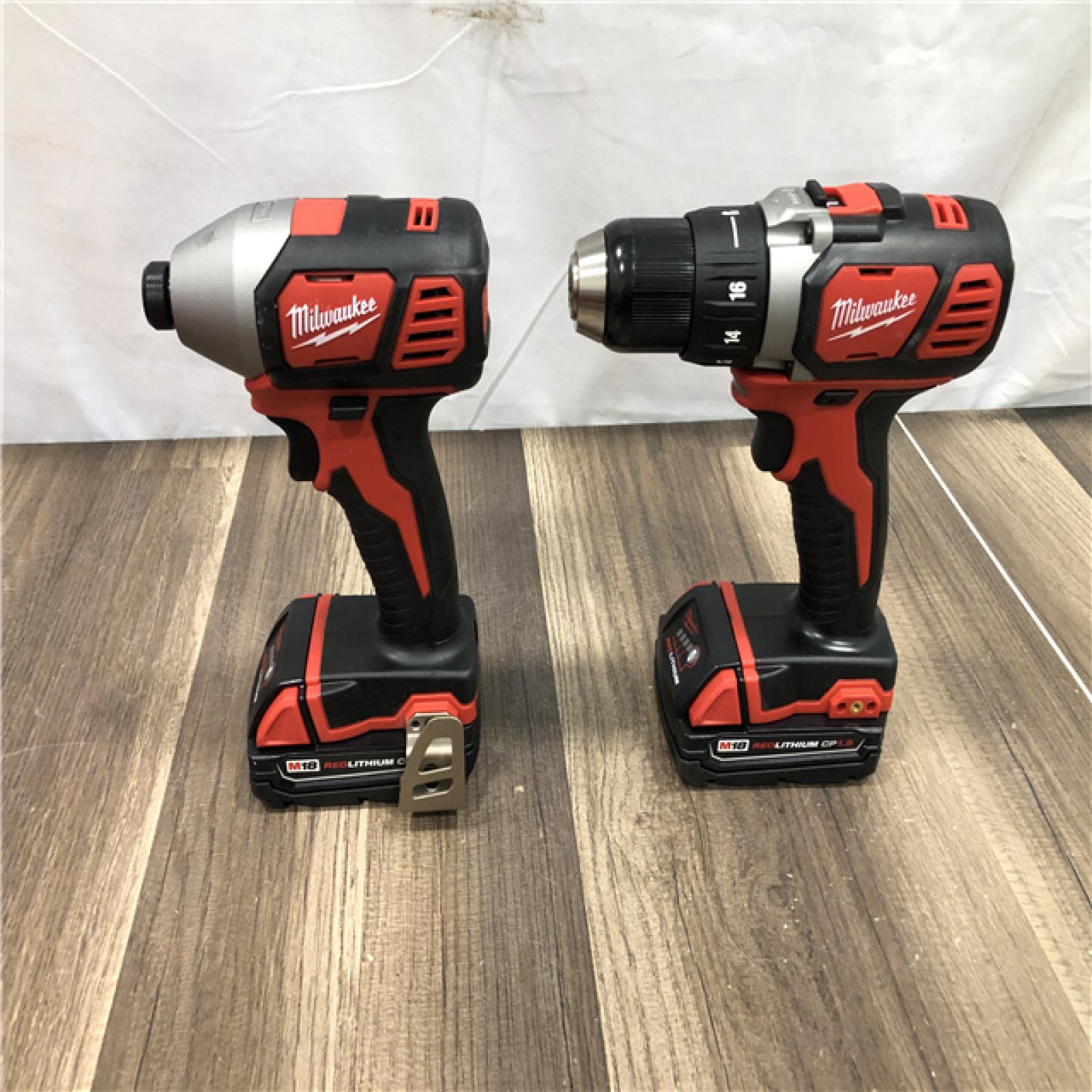 AS-IS Milwaukee 18V Lithium-Ion Cordless Drill Driver/Impact Driver Combo Kit