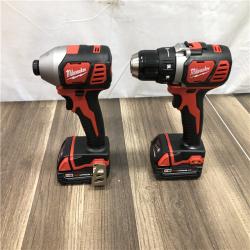 AS-IS Milwaukee 18V Lithium-Ion Cordless Drill Driver/Impact Driver Combo Kit
