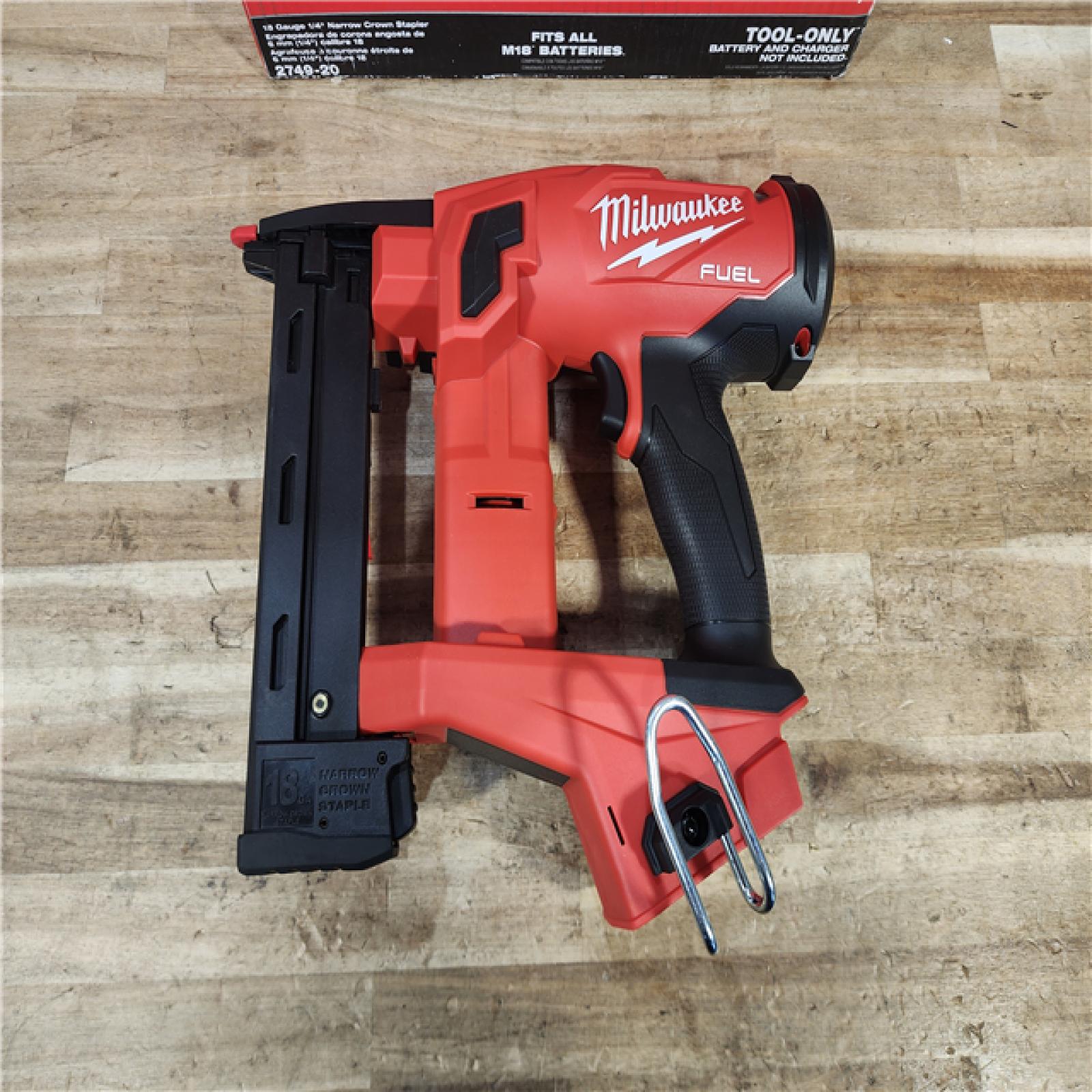 HOUSTON LOCATION - AS - IS Milwaukee FUEL 18-Volt Lithium-Ion Brushless Cordless 18-Gauge 1/4 in. Narrow Crown Stapler (Tool-Only)