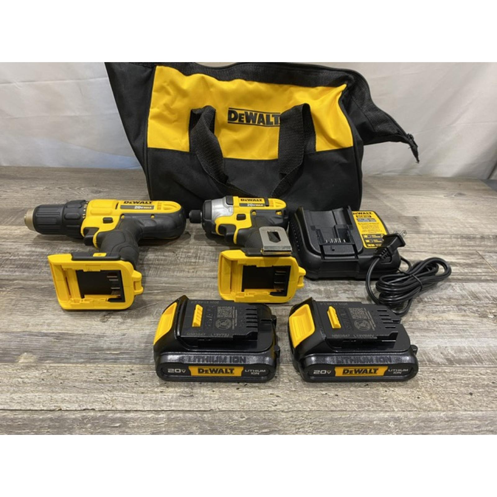 AS-IS DEWALT 20V MAX Cordless Drill/Impact 2 Tool Combo Kit