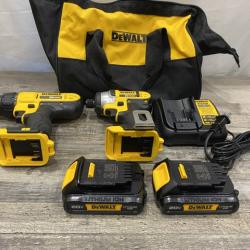 AS-IS DEWALT 20V MAX Cordless Drill/Impact 2 Tool Combo Kit