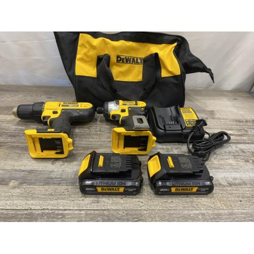 AS-IS DEWALT 20V MAX Cordless Drill/Impact 2 Tool Combo Kit