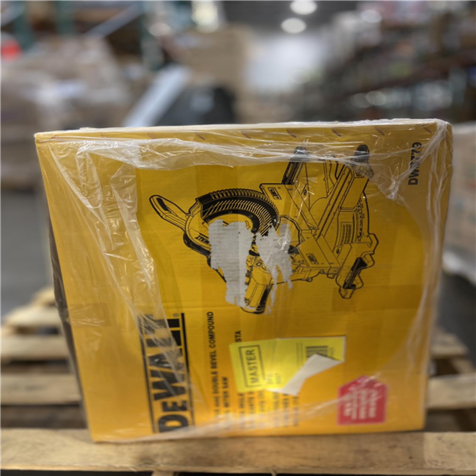 DALLAS LOCATION - DEWALT 15 Amp Corded 12 in. Double Bevel Sliding Compound Miter Saw, Blade Wrench and Material Clamp