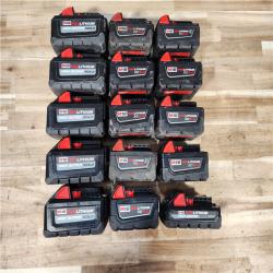HOUSTON LOCATION - AS-IS MILWAUKEE BATTERY PACK QTY - 15