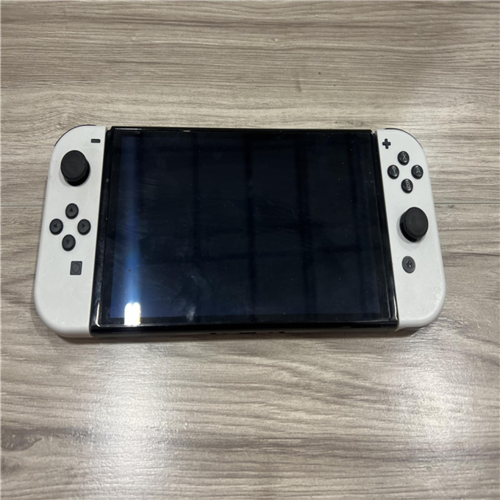 AS-IS Nintendo Switch (OLED) with White Joy-Con