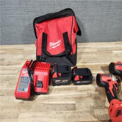 HOUSTON LOCATION - AS - IS Milwaukee 2 Tool Combo Kit W/ (2) Battery & Charger