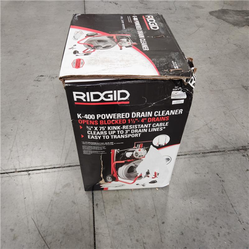 NEW RIDGID K400 Drain Cleaning Snake Auger 120Volt Drum Machine