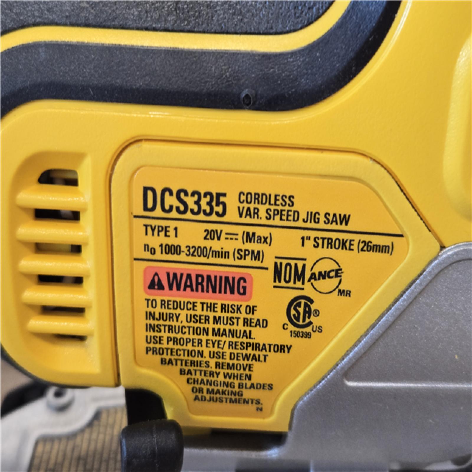 AS-IS DEWALT 20V MAX XR Cordless Barrel Grip Jigsaw (Tool Only)