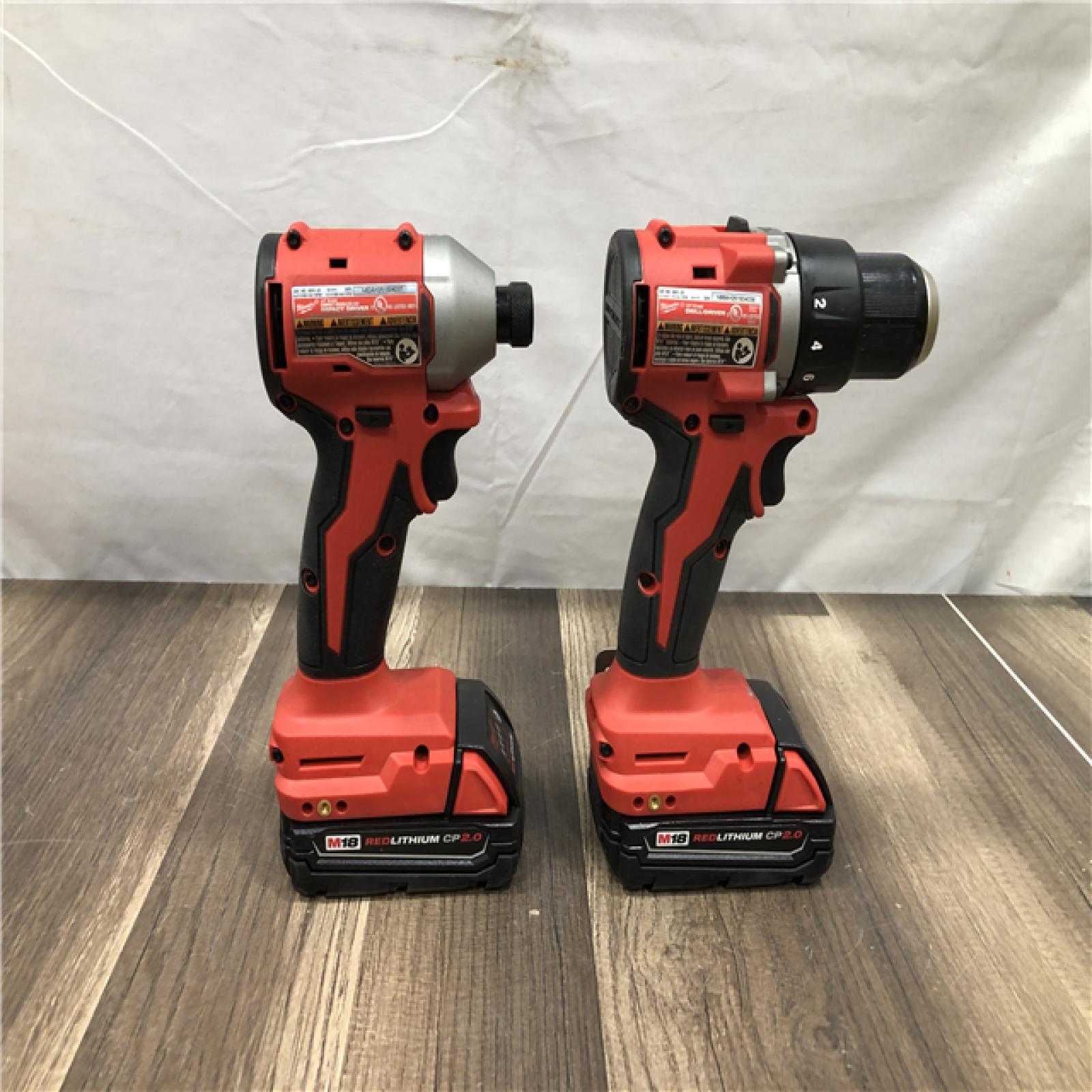 AS-IS Milwaukee 18V Lithium-Ion Brushless Cordless Compact Drill/Impact Combo Kit