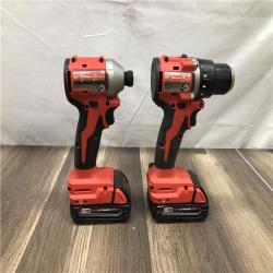 AS-IS Milwaukee 18V Lithium-Ion Brushless Cordless Compact Drill/Impact Combo Kit