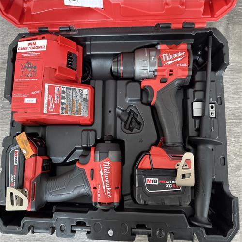 CALIFORNIA NEW Milwaukee M18 2-Tool Combo Kit  Includes (2) Batteries  Charger and Hard Case