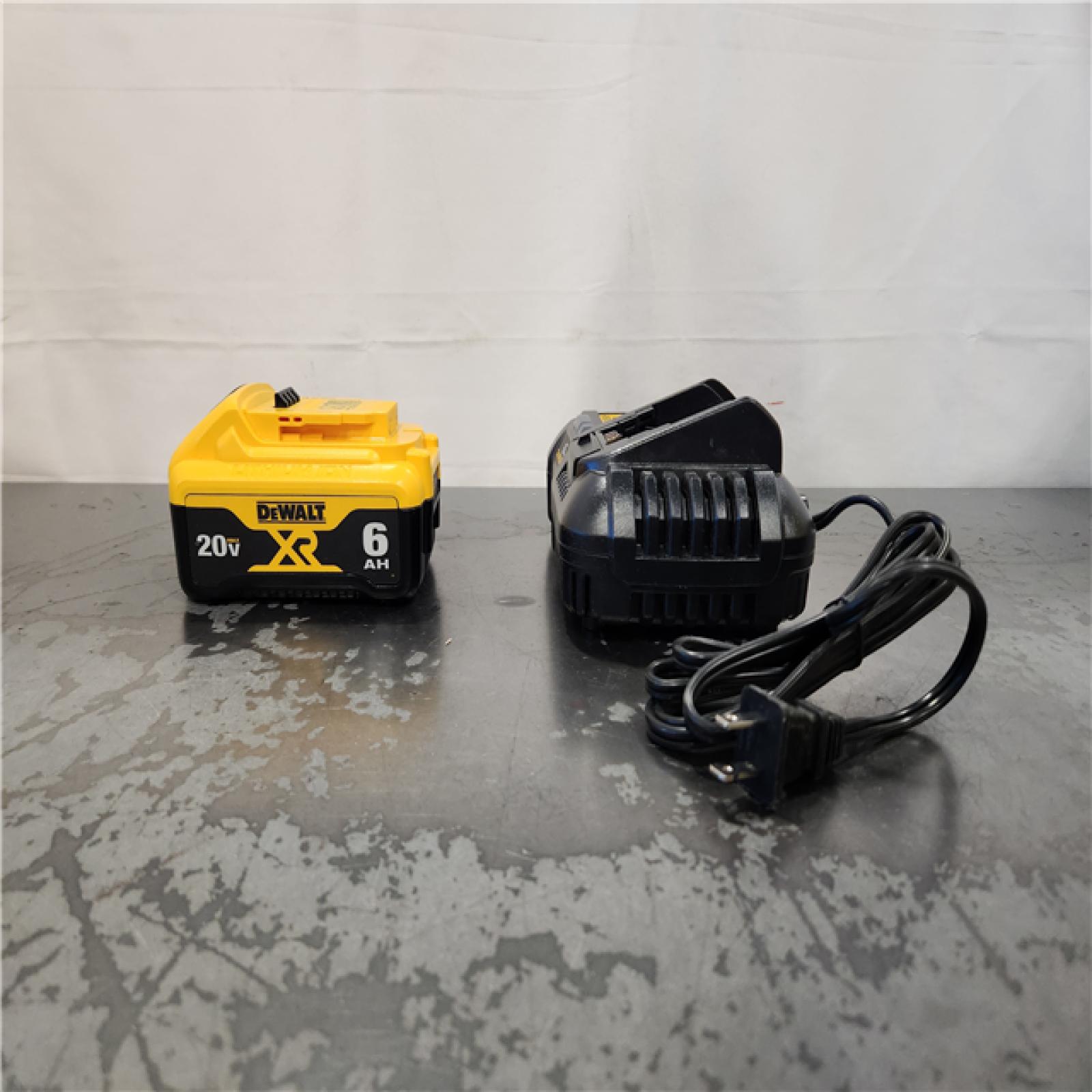 AS-IS- DEWALT 20V MAX Lithium-Ion 6.0 Ah Battery and Charger