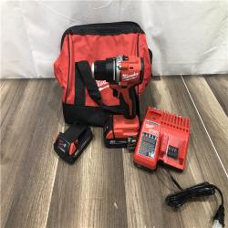 AS-IS Milwaukee 18V Lithium-Ion Brushless Cordless 1/2 in. Compact Drill/Driver Kit