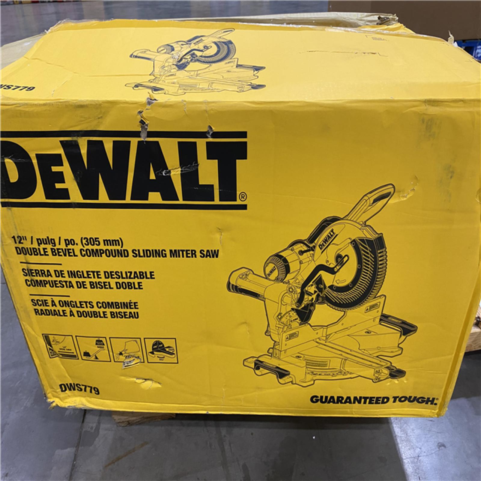 As-Is- DeWalt 15 Amps 12 in. Corded Dual-Bevel Sliding Compound Miter Saw