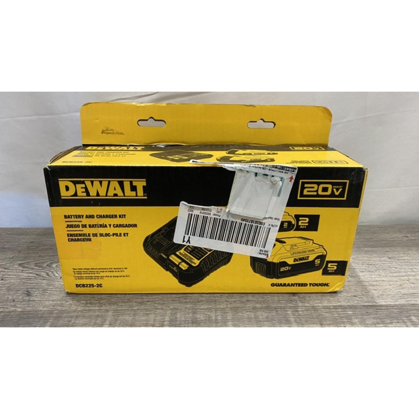 NEW - DEWALT 20V MAX Lithium-Ion Battery Kit with 5.0Ah and 2.0Ah Battery and Charger