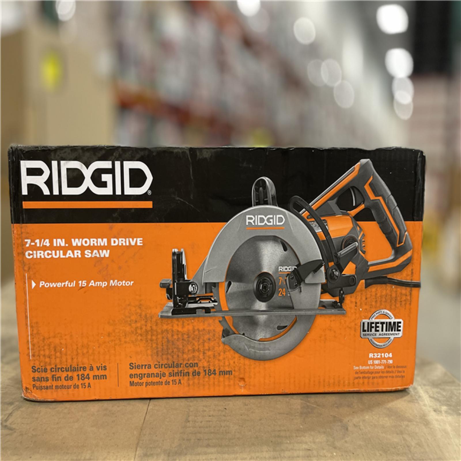 NEW! - RIDGID THRUCOOL 15 Amp 7-1/4 in. Worm Drive Circular Saw
