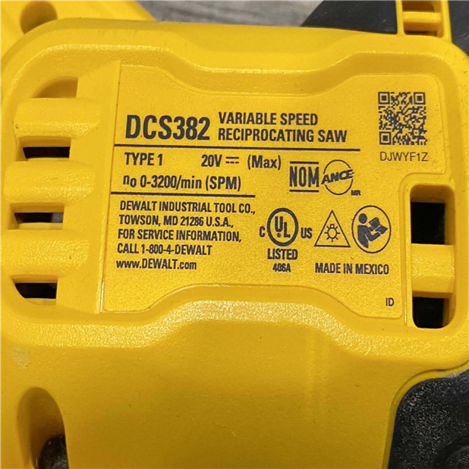 AS-IS DEWALT 20V MAX Cordless Brushless Reciprocating Saw (Tool Only)