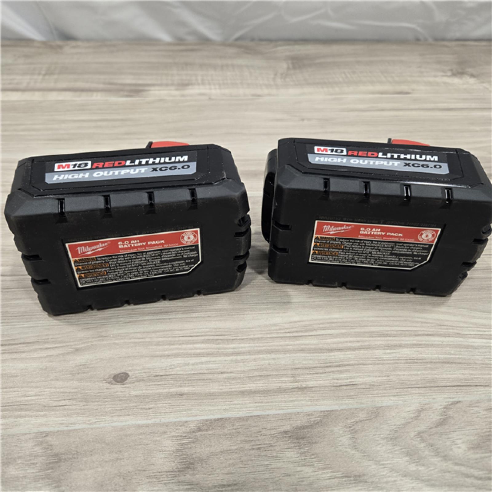 AS-IS Milwaukee 18-Volt Lithium-Ion High Output Starter Kit with Two 6.0 Ah Battery and Charger