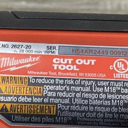 AS-IS Milwaukee 18V Lithium-Ion Cordless Drywall Cut Out Rotary Tool (Tool-Only)