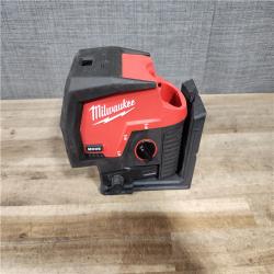 HOUSTON LOCATION - AS-IS Milwaukee Green 125 Ft. Cross Line and Plumb Points Laser Level Kit
