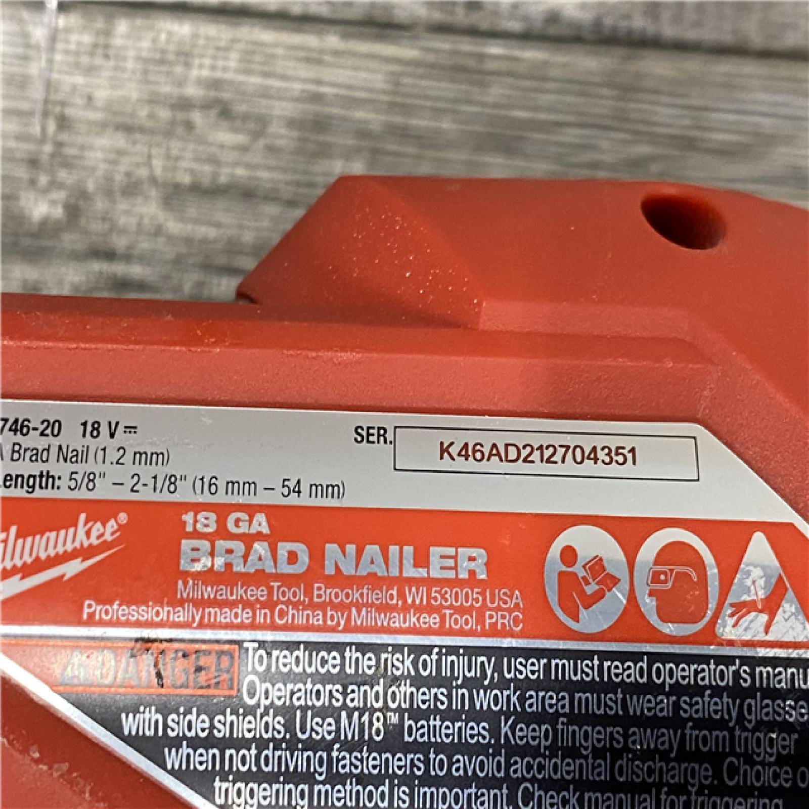 AS-IS Milwaukee FUEL 18-Volt Lithium-Ion Brushless Cordless Gen II 18-Gauge Brad Nailer (Tool-Only)