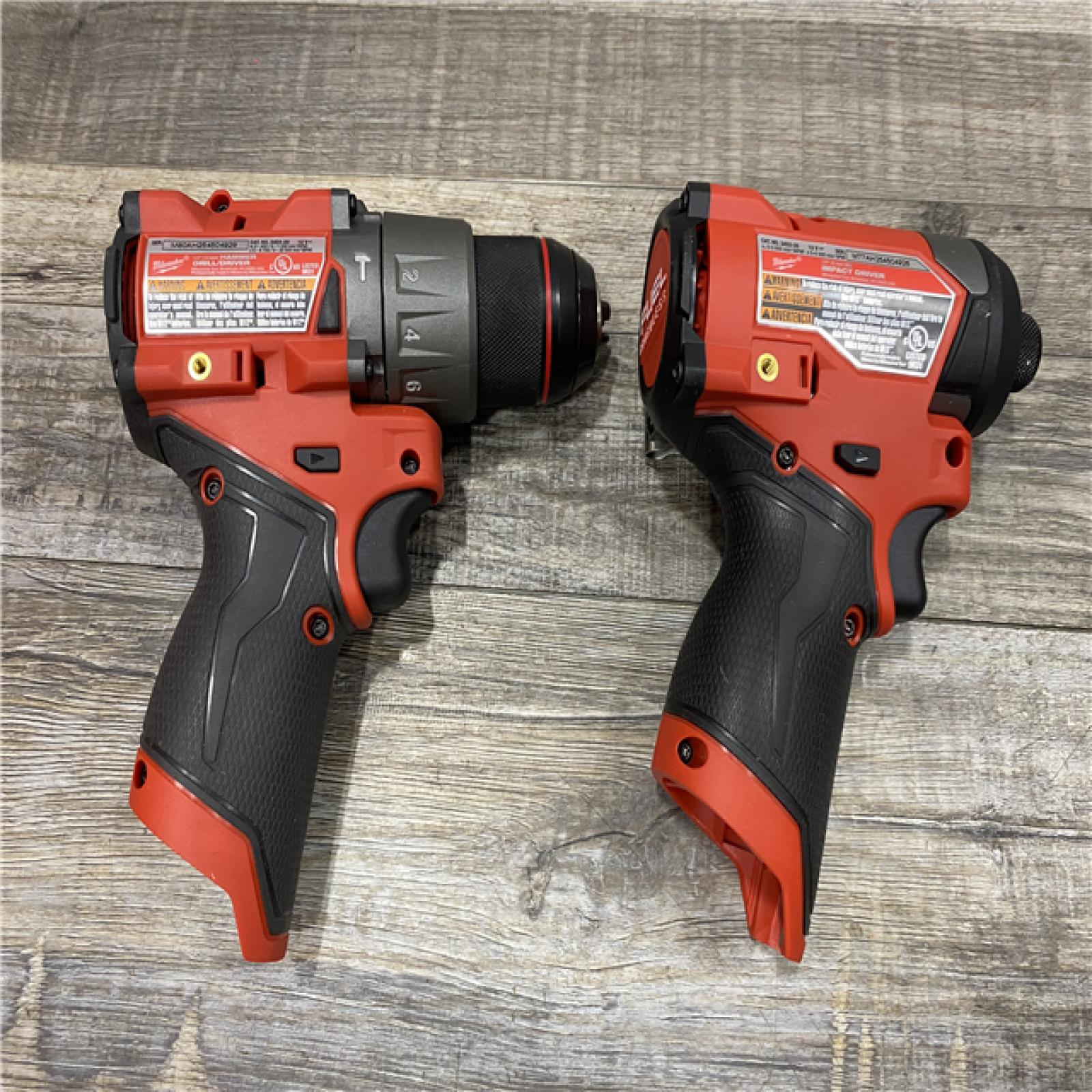 AS-IS Milwaukee FUEL 12-Volt Lithium-Ion Brushless Cordless Hammer Drill and Impact Driver Combo Kit