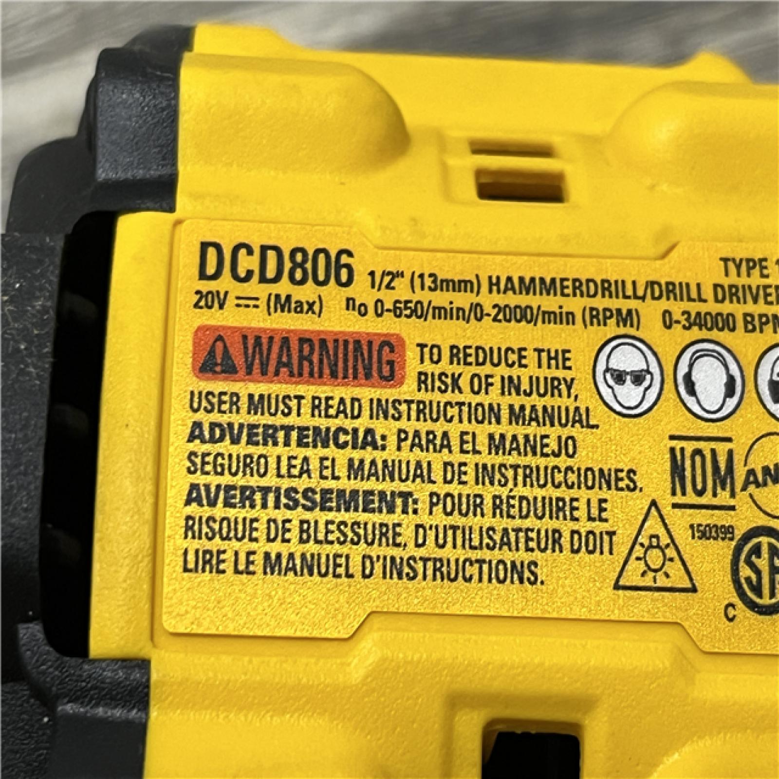 AS-IS DEWALT 20V XR Brushless Cordless 1/2 in. Hammer Drill (Tool-Only)