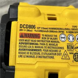 AS-IS DEWALT 20V XR Brushless Cordless 1/2 in. Hammer Drill (Tool-Only)