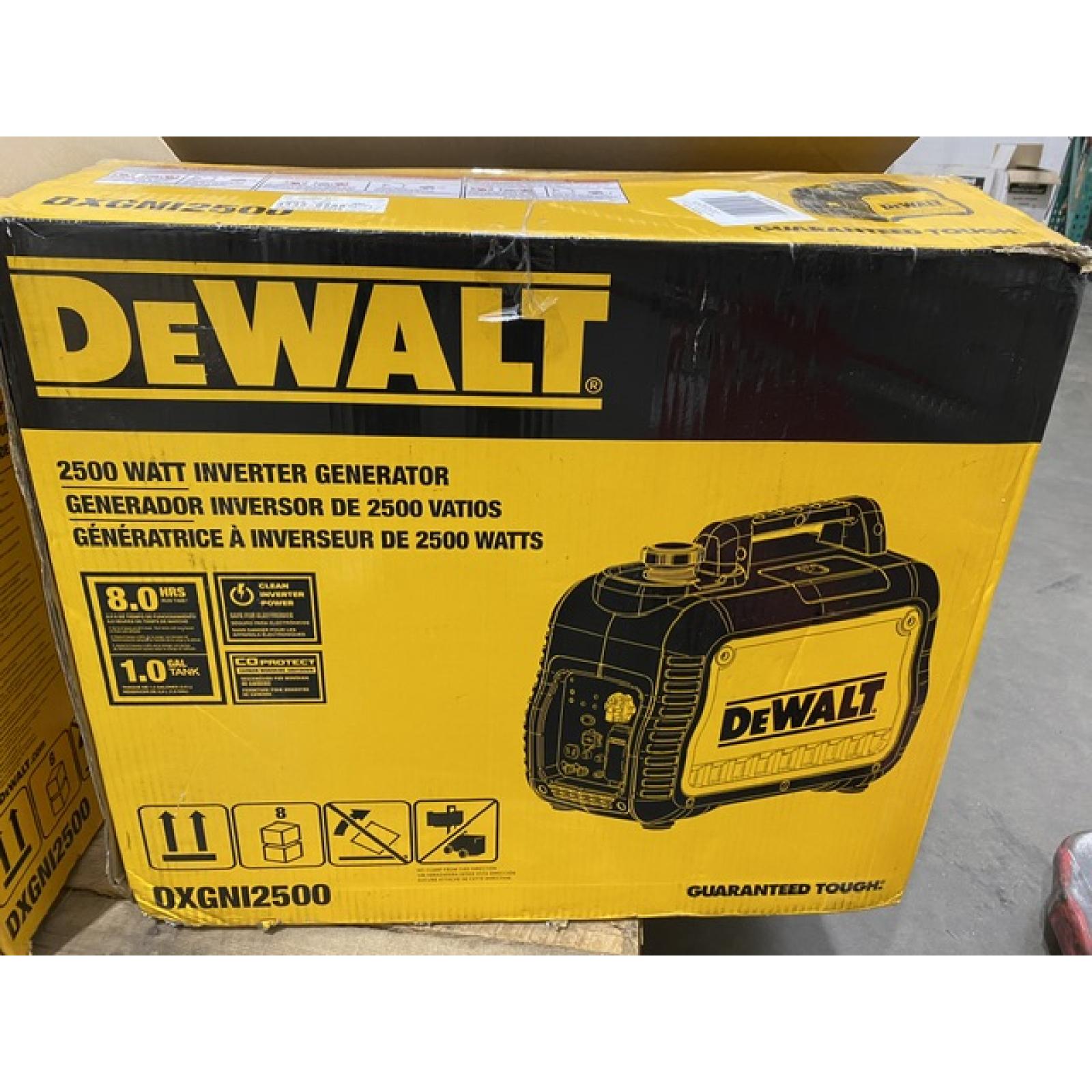 Dallas Location - As-Is DEWALT 2500 / 2200-Watt Gas Powered Inverter Generator