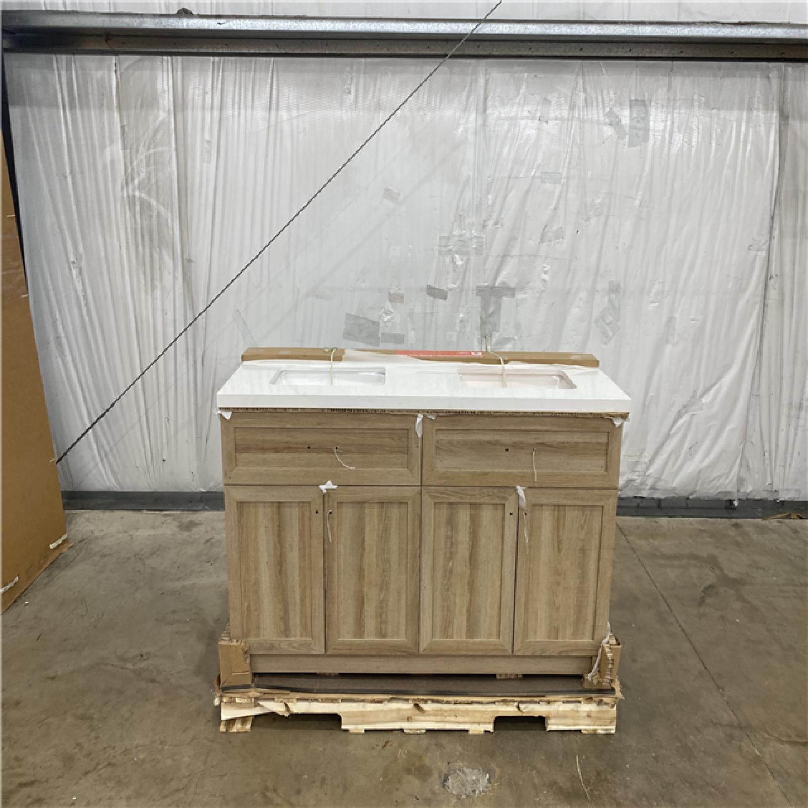 Houston Location - AS-IS home improvement pallet MARBLE TOP SINK 60X36X20