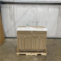 Houston Location - AS-IS home improvement pallet MARBLE TOP SINK 60X36X20