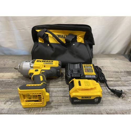 AS-IS  DEWALT 20V MAX Lithium-Ion Cordless 1/2 in. Impact Wrench Kit